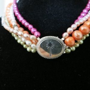 MULTICOLOUR RRESH WATER PEARL NECKLACE